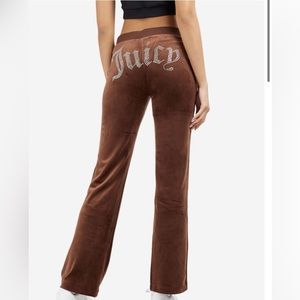 JUICY COUTURE OG BLING VELOUR SWEAT PANTS LARGE